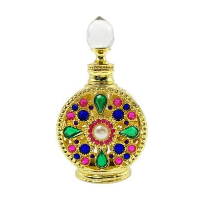 China 10-12ML best-selling empty bottle Arab Dubai popular metal bottle glass middle Eastern perfume bottle for sale