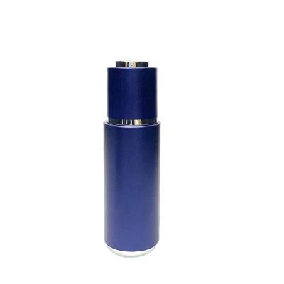 China Blue Plastic Fine oil bottle Concentration skin care liquid button dropper bottle for sale