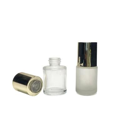 China 15ml round pressing dropper, protective essential oil glass cosmetic packaging bottle for sale