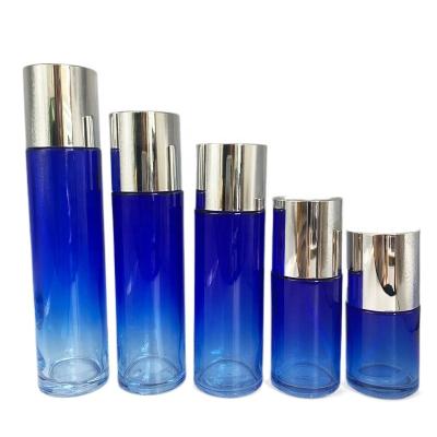 China Creative design essential oil 10ml to 150ml skin care moisturizer cylindrical shape glass essence drop bottle cosmetic packaging for sale