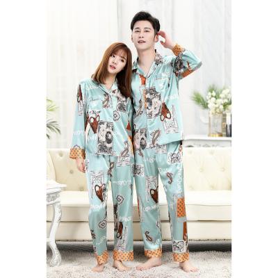 China Blue 801 Simple Soft QUICK DRY Couple Warm Breathable Comfortable Fashion-ahead Pajamas Long Sleeve Pants for sale