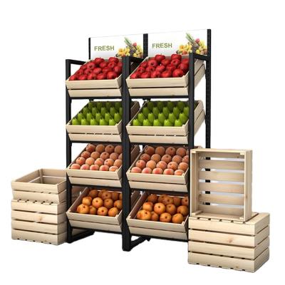 China Single Sided Hot Selling Supermarket Shelf Fruit And Vegetable Display Gondola Shelving for sale