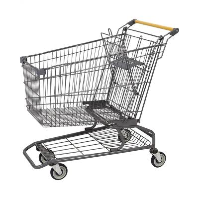 China Durable Metal Used Grocery Cart Supermarket Shopping Trolley for sale