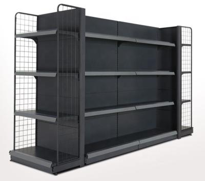 China Double Sided Gondola Supermarket Rack Display Shelf Steel Supermarket Shelf Rack for sale