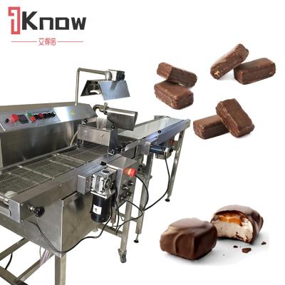 China High Efficiency Commercial Chocolate Melting Machine Chocolate Enrobing Hollow Wafer Machine With Cooling Tunnel for sale