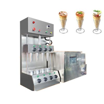 China Customized Commercial Size Waffle Cone Making Machine and Umbrella Pizza Cone Pizza Machines for sale