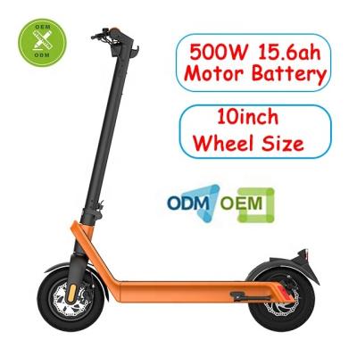 China 2022 New 500W 36V 15.6ah 10inch High Speed ​​Electric Scooter Long Range Outdoor Sports Electric Scooter With Disc Brake for sale