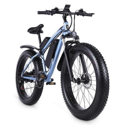 China USA Stock Aluminum Alloy 26 Speed ​​Snow Bike 48V 1000W 17AH 7 Inch Fat Tire/Pedal Electric Mountain Bike Assist Hydraulic Disc Brakes for sale