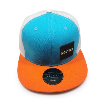 China Breathable Golf Hat 6 Panel Three Color Design Mesh Ball Cap Custom Logo Outdoor Golf Hat M010 for sale