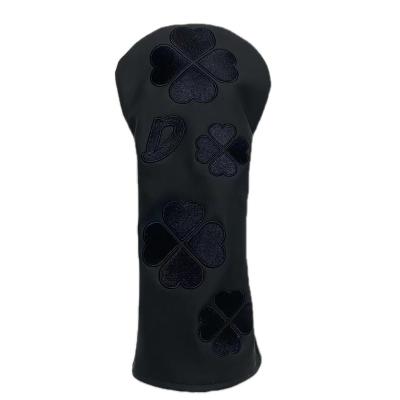 China PU Leather Customized Golf Club Head Covers For Driver Fairway Wood Hybrid Embroidery Design PU Golf Head Cover High Quality for sale