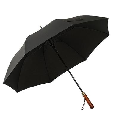 China Wooden Head Custom Size Semi-automatic Umbrella Travel Rain Umbrella With Water Resistant Windproof Canopy A004 for sale