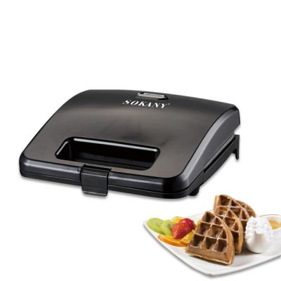 China SOKANY 4 Slice Plates Commercial Waffle Maker Grill and Sandwich Maker for sale