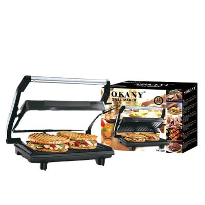 China Quick Heating Commercial Professional Electric Sandwich Panini Maker Grill Machine SOKANY for sale