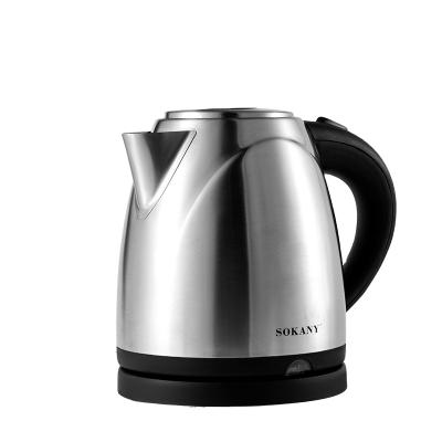 China Keep Hot Selling Hot Selling Electric Kettle Stainless Steel Body Water Kettle S10 Sokany 1.5L 1850W for sale