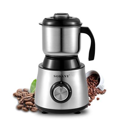 China High Quality Electric Household Sokany156 Coffee Grinder / Coffee Grinder For With Mini Shape And Stainless Steel Body for sale