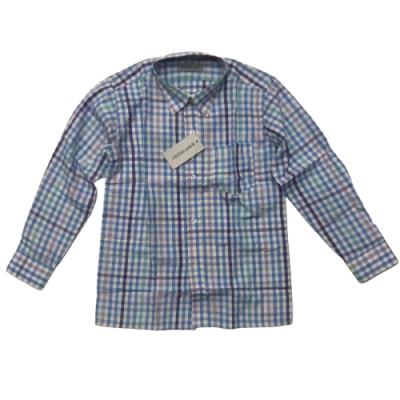 China Factory Wholesale Sheer Breathable Color Boy Long Sleeve Shirt Party Wear Plaid Dyed Shirts for sale