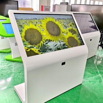 China 43 Inch Indoor Android Information Kiosk Totem Touch Floor Stand Advertising Kiosk for sale