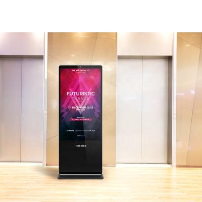 China 55 Inch Indoor Android System Floor Standing Led Digital Signage Display Screen for sale