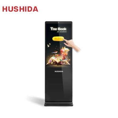 China 43 Inch Indoor Floor Standing Vertical Advertising Display 1920x1080 Digital Signage for sale