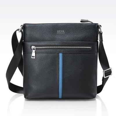 China Custom Polyester Wholesale Men's Messenger Genuine Leather Crossbody Shoulder Bags Briefcase For Male for sale