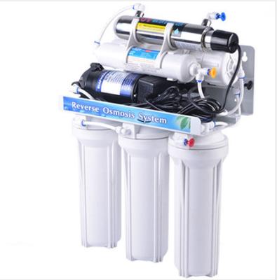 China Hotel 6 Stage Water System RO Water Purifier Reverse Osmosis Stand Water Filter With UV for sale