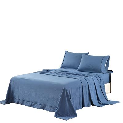 China Nondisposable Factory wholesale microfiber Queen size bedding size high quality bed sheet set flat sheet for good sleep for sale