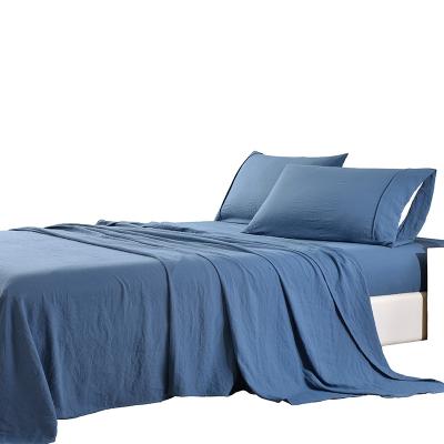 China Nondisposable china oem bed sheet 35%  Bamboo 65%Polyester bedding set Super Soft bed sheet set with 2 pillow cases for sale