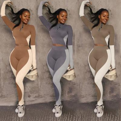 China New Breathable Custom Made Two Piece Fitness Gym Yoga Legging Set For Women Sporty Plus Size Activewear for sale