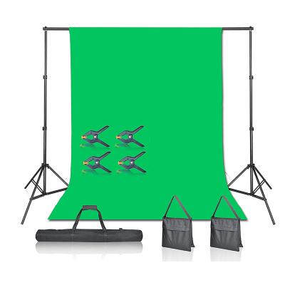 China Beiyang 6.6*10ft green screen with stand with 8.5*10ft backdrop stand cut sandbags for professional photography studio 6.6*10ft for sale