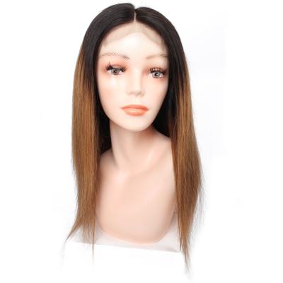 China Silky Straight Kbeth Ombre 1B/30 Lace Front Wigs 4x4 Closure Hair Straight Hair Wigs With Lace Headband Pre Plucked Hairline for sale