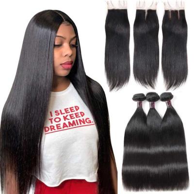 China Cuticle Aligned Hair Kbeth Women Bundles 2021 Hot Sale 10A Grade Straight And Brazilian 10A Cabelos Hair Bundle Deals With Closure for sale