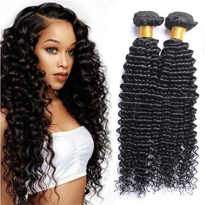 China Deep Wave 100 Kbeth Remy Hair Extensions 26inch 2021 Summer 100 Virgin Brazilian Custom Bouncy Weave Mink Deep Wave Hair Extension for sale