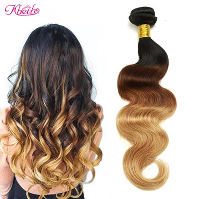 China Hot Xuchang Factory Sale Color 1b/4/27 Body Wave Body Wave Brazilian/Peruvian/Malaysian/Indian Ombre Hair Extensions for sale