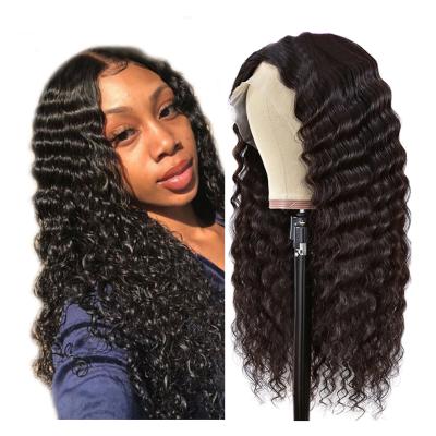 China Unprocessed Lace Front Raw Human Hair Kbeth Wave Wigs Wholesale 100% Human Hair Indian Deep Wave Swiss Lace Frontal Wig 13*4 for sale