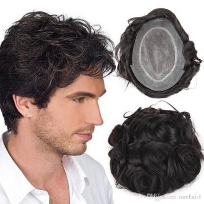 China Body Wave Kbeth Hair Wigs For Man Remy Real Hair French Lace With Skin Covering Short Hair Piece Hairpiece Wig For Man Drop Shipping for sale