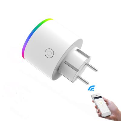 China 10A USA With RGB Light No Life Smart Power WiFi Socket Outlet / Tuya 16A Smart App Remote Control DE With LED for sale