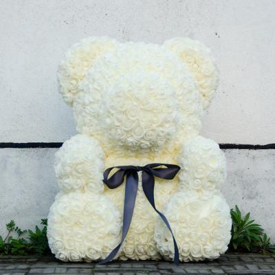 China Simply Christmas Home Decor Supplies 2020 Luxurious Gift Wholesale 25 40 70cm Giant Teddy Bear PE Foam Teddy Bear Rose Bear Home Decor For Christmas Gift for sale