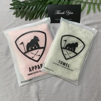 China Cheap Custom Moisture Proof Frosted Transparent Zipper Lock Zipper Lock Plastic Logo Printing Pouch Plastic Bag for sale