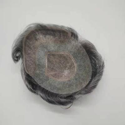 China Mono and poly thin lace front and mono thin hairpiece with poly around hair toupee for sale