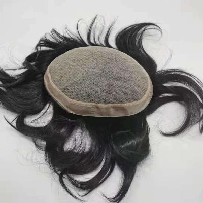 China Nice Quality Factory Price Mens Hairpiece Silk Top Hairpiece Silk Top Hairpiece With Lace Front Folded for sale