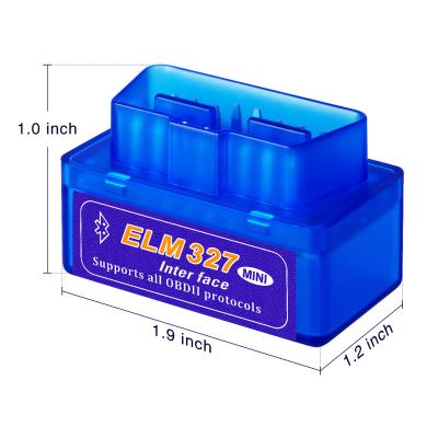 China Universal vehicles best selling Elm327 mini elm327 bluetooh interface V1.5 auto scanner tool OBD2 car diagnostic code for sale