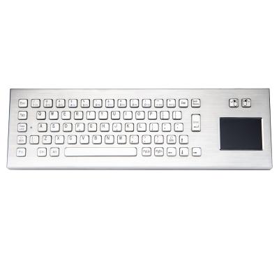 China Waterproof Telecommunication Equipment Vandal Resistance USB Interface 304 Stainless Steel Keyboard With Touchpad for sale