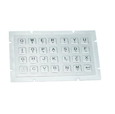 China New Access Control Style IP65 Waterproof Back Mounted Rugged 28 Keys Stainless Steel Keypad with TTL for sale