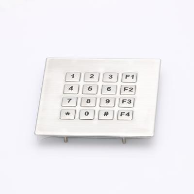 China ATM OEM Outdoor Industrial Numeric Keypad IP68 16Keys Metal Numeric Keypad For Industrial Phone Set for sale