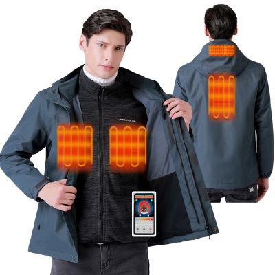 China Waterproof Factory Direct Temperature Controller Heated Hoodie USB Electric Heating Vest Heating Shirt for sale