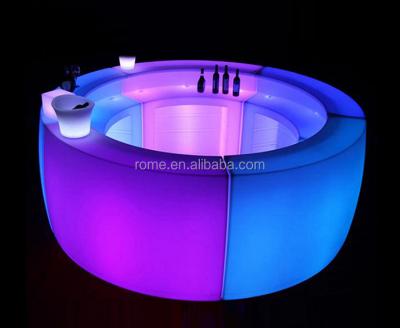 China Creative Bar Table LED Bar Hotel Villa Outdoor Furniture Quality Goods 7 Color Double Mesa for sale