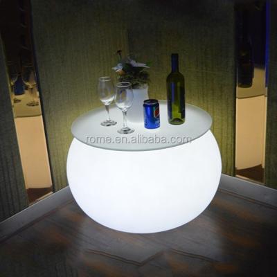 China Glowing Colorful Led Coffee Table Light Up Bits Short Bar Table Led Coffee Table for sale