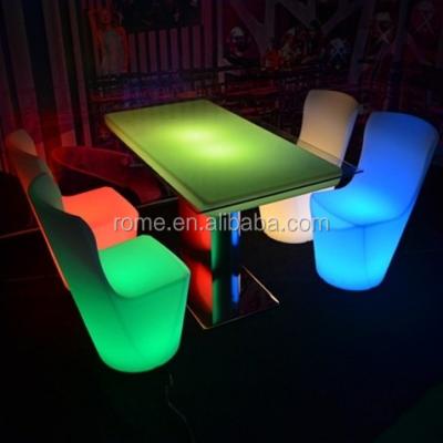 China Restaurant set led light up bar cafe furniture led lighting restaurant table for sale