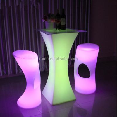 China Waterproof PE plastic rotomolding light up LED beauty position bar stool sexy referee chair for sale