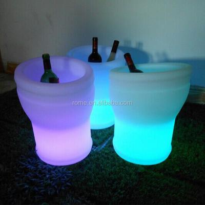 China Nightclub KTV LED Night Club Viable Cool Beer Event Ice Bucket Color-Changing Pail Wine Ice Flashing Light Party LED for sale